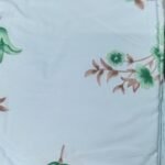 Cotton Flat Bedsheet with Quilted Pillow Covers – Light Green Floral Print | Soft Cotton | 3-Piece Bedding Set photo review