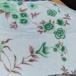 Cotton Flat Bedsheet with Quilted Pillow Covers – Light Green Floral Print | Soft Cotton | 3-Piece Bedding Set photo review