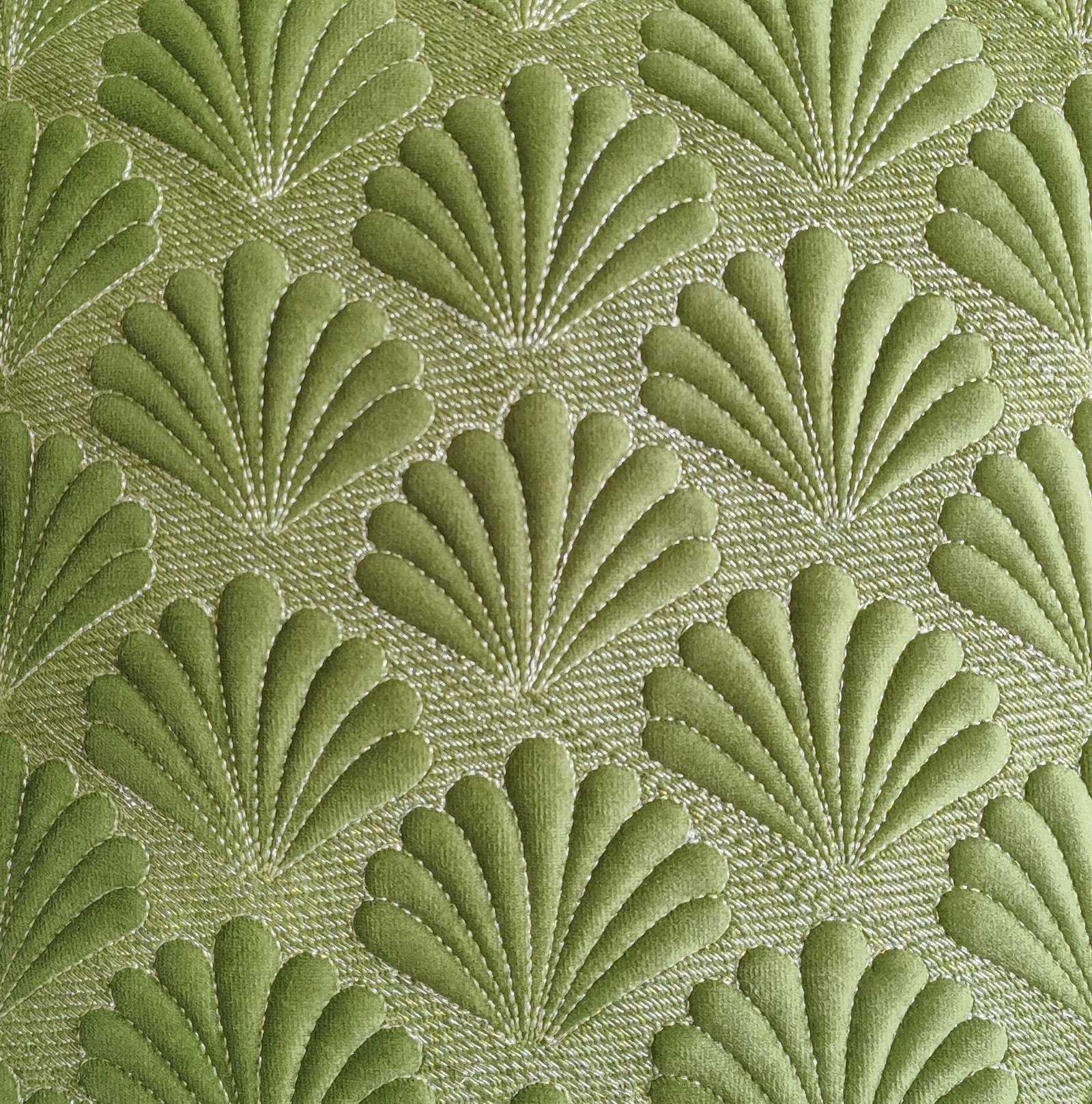 Green Quilted Velvet Cushion Cover – 16x16 Inches | Premium Textured Throw Pillow for Sofa & Home Décor Pack of 1 - Image 3