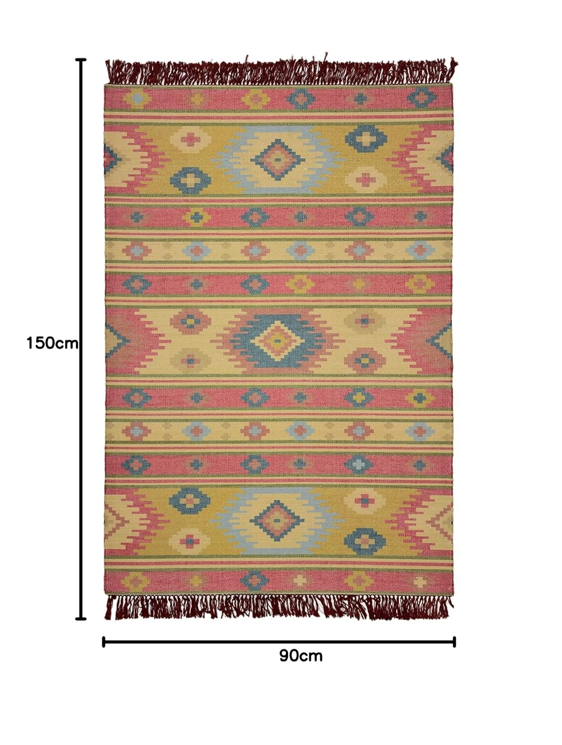 Printed Carpets for Living Room | Floor Rug Ideal for Bedroom | Drawing Room (Rust, 4x6 Feet) - Image 2